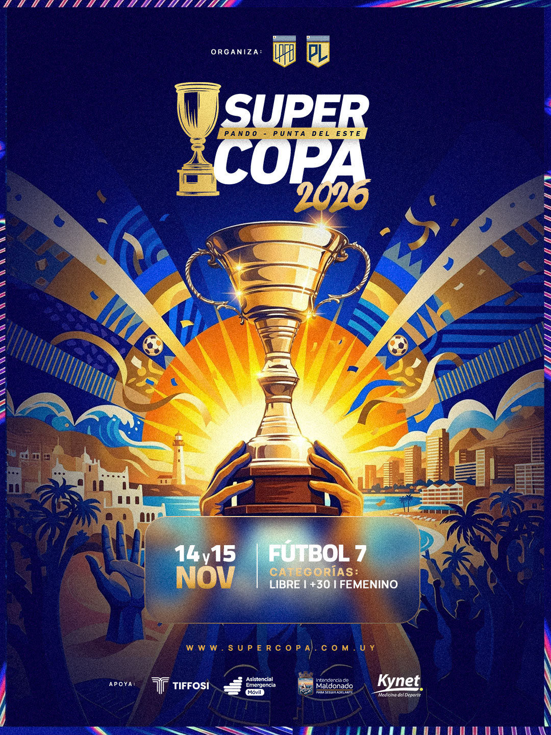 Supercopa 2026 · Fútbol 7 · 14 y 15 de noviembre · Libre, +30 y Femenino