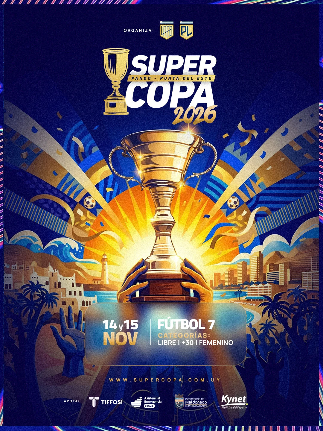 Supercopa 2026 · Fútbol 7 · 14 y 15 de noviembre · Libre, +30 y Femenino
